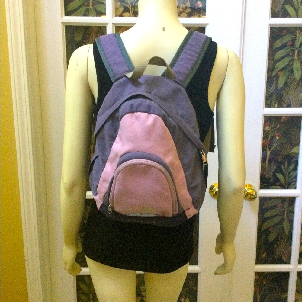 Northface medium size Grey Pink backpack 14" x 12"
